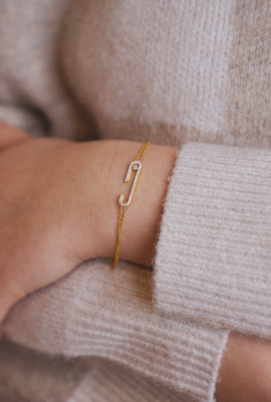 Diamond Letter Bracelet