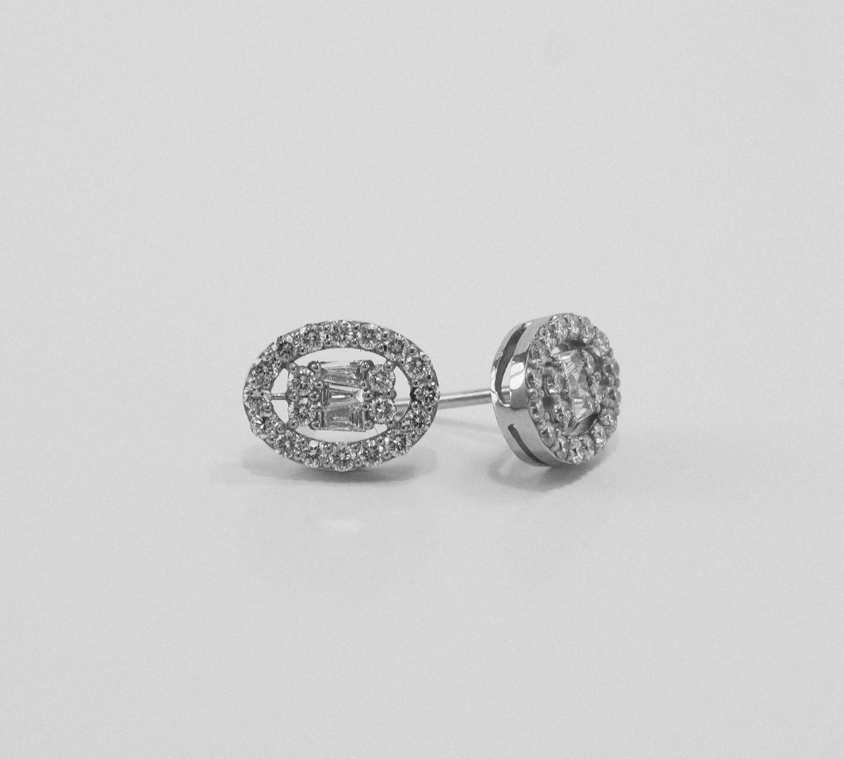 Oval Diamond Studs