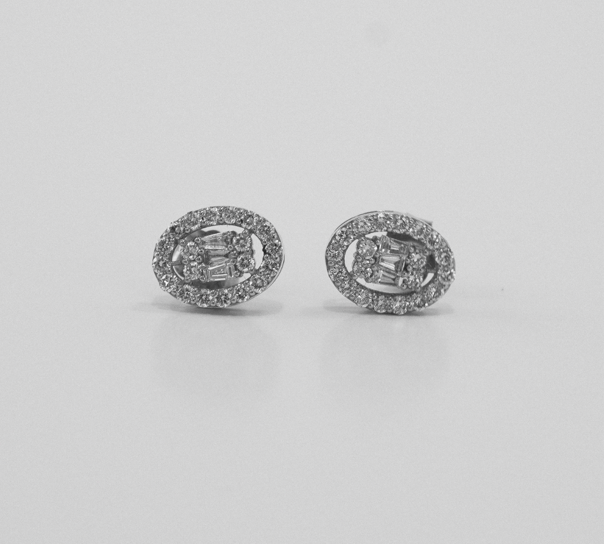 Oval Diamond Studs