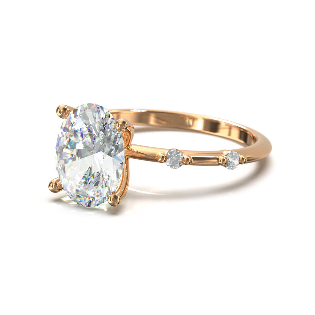 Oval Cut Regal Engagement Ring