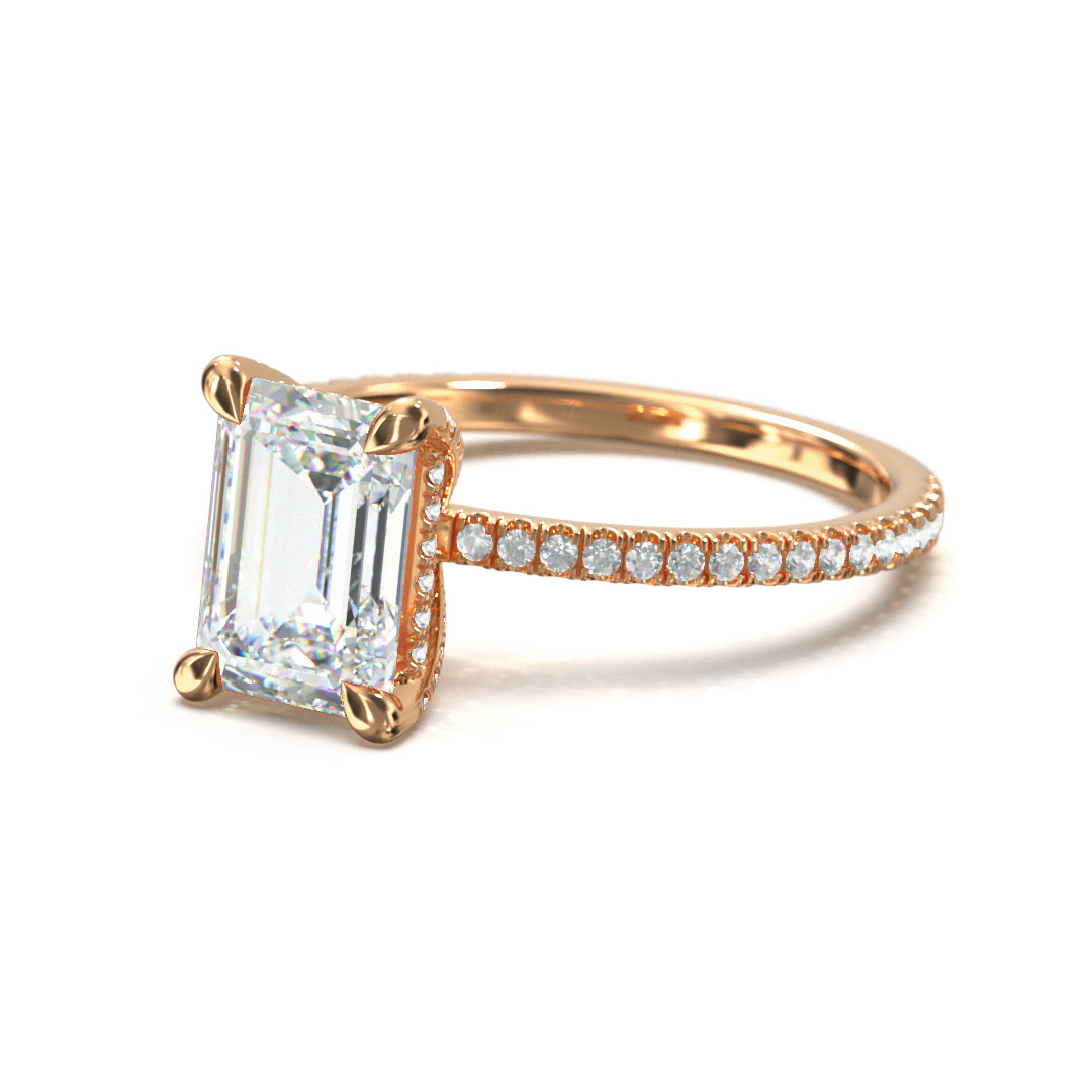 Emerald Cut Twilight Engagement Ring