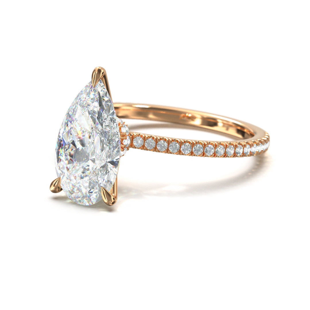 Pear Cut Celestial Engagement Ring