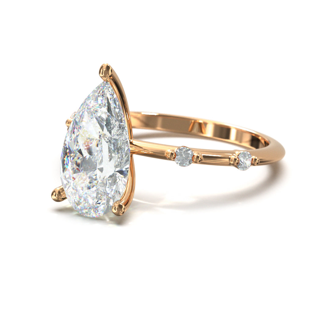 Pear Cut Regal Engagement Ring
