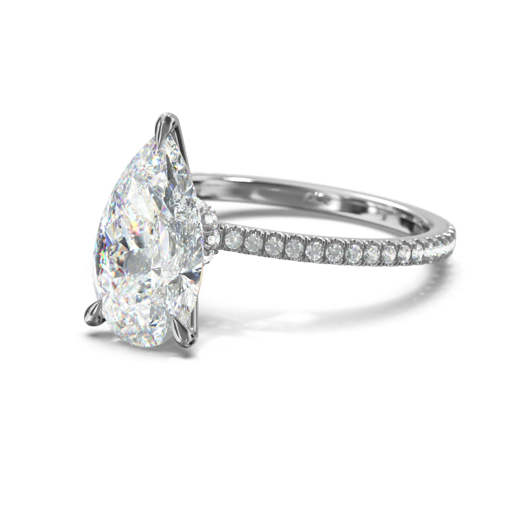 Pear Cut Celestial Engagement Ring