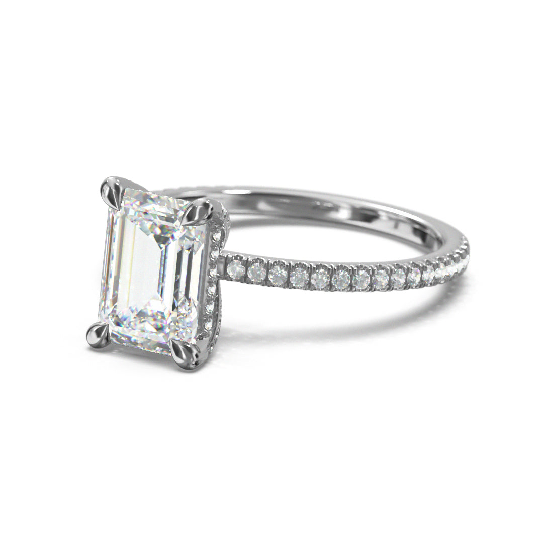 Emerald Cut Twilight Engagement Ring