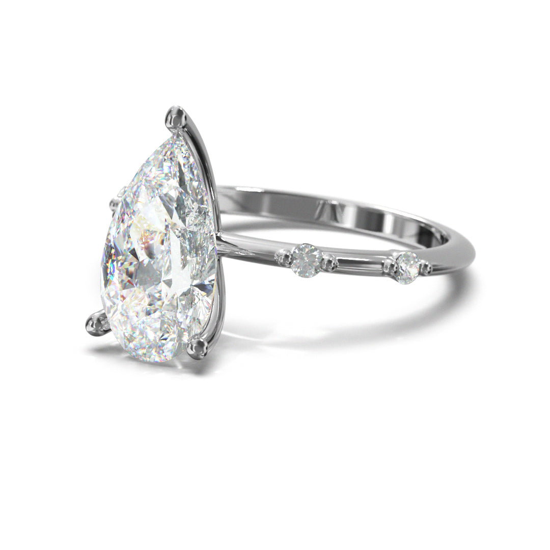 Pear Cut Regal Engagement Ring