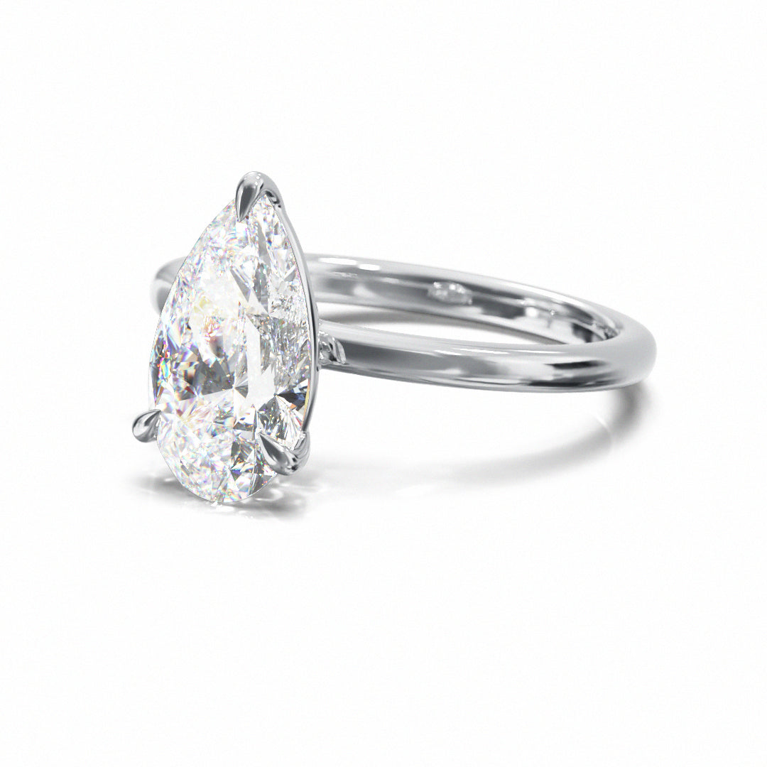 Pear Cut Classic Engagement Ring