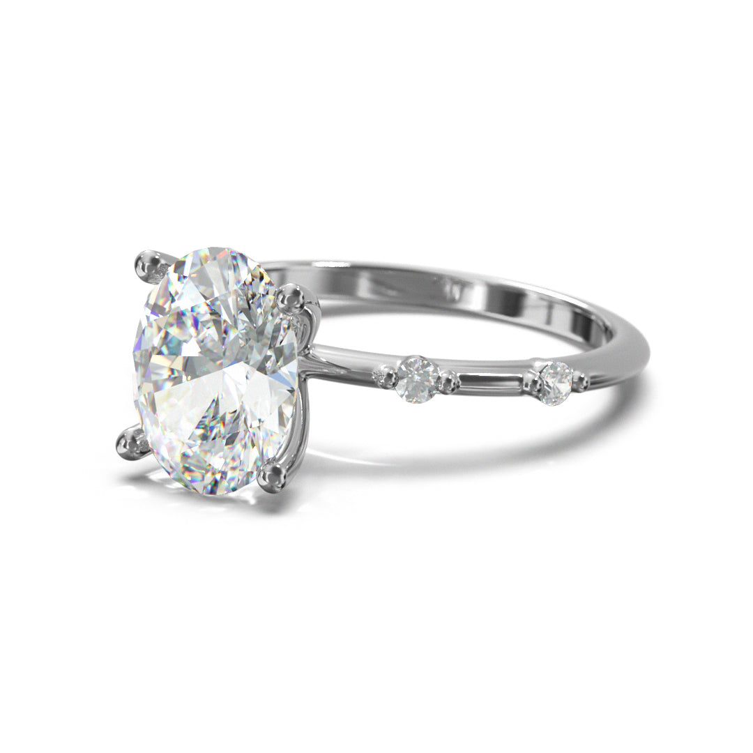 Oval Cut Regal Engagement Ring