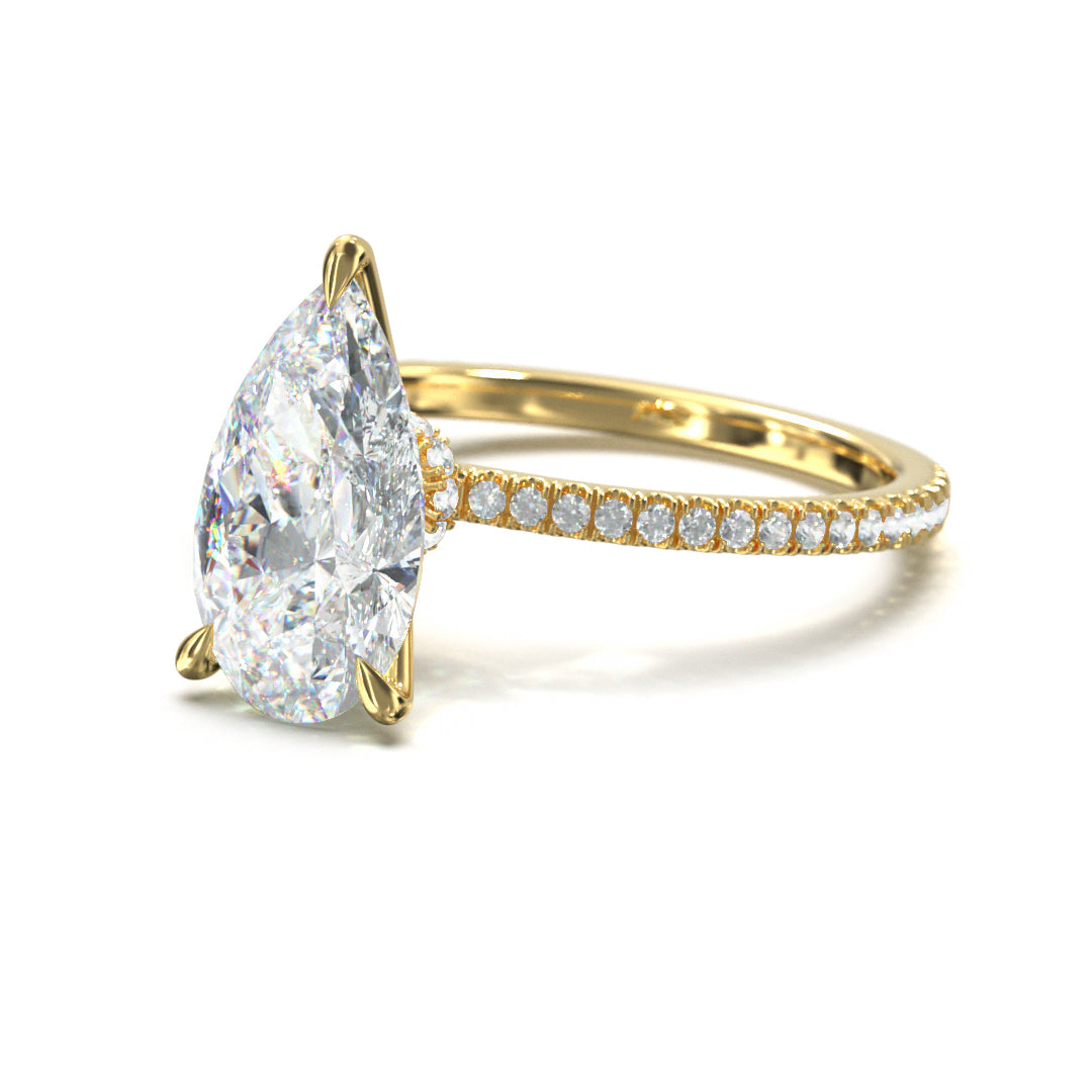 Pear Cut Celestial Engagement Ring
