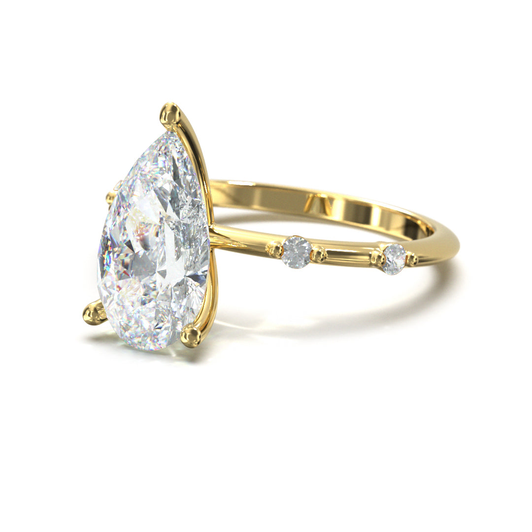 Pear Cut Regal Engagement Ring