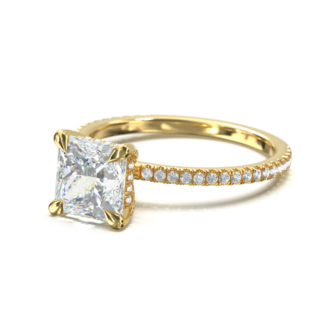 Princess Cut Twilight Engagement Ring