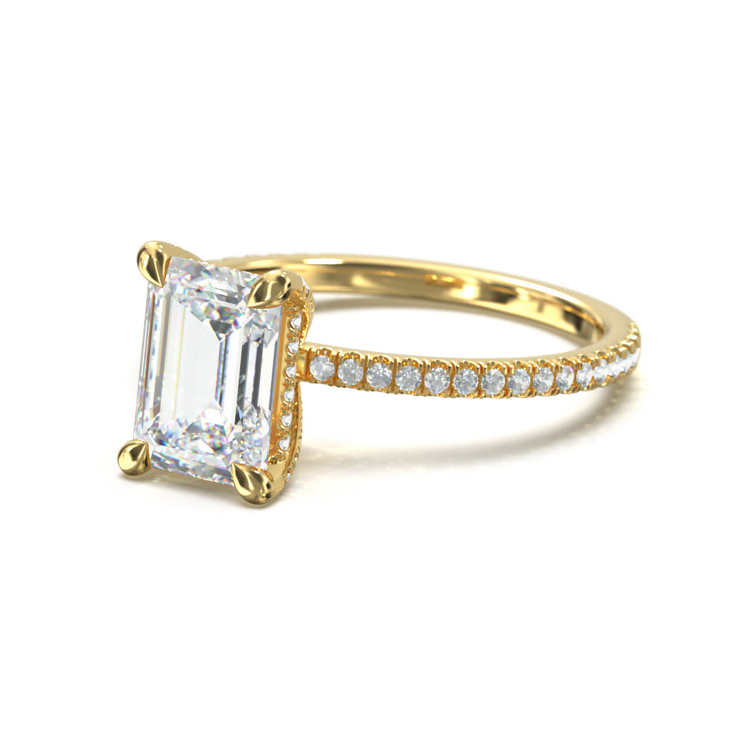 Emerald Cut Twilight Engagement Ring