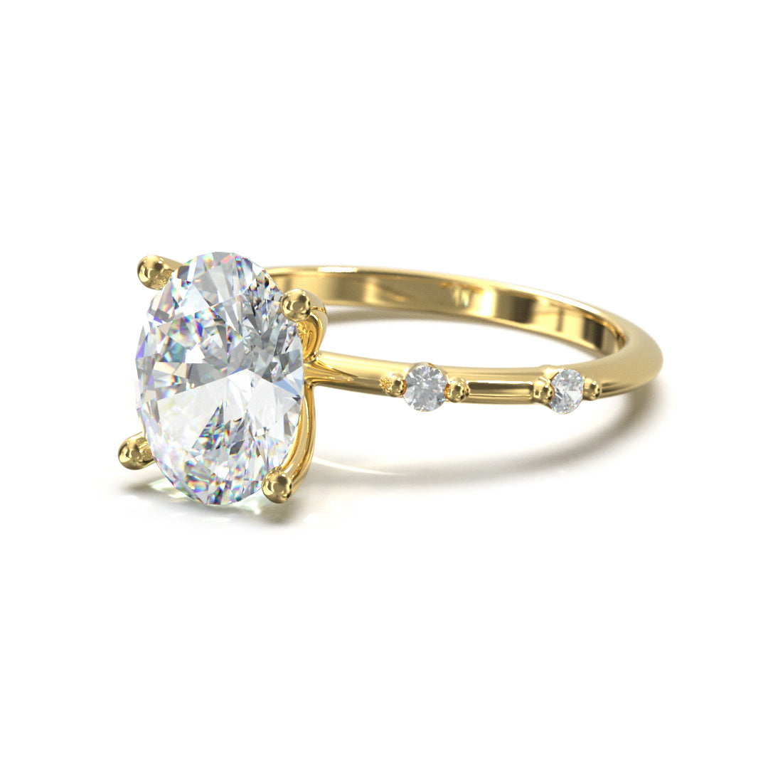 Oval Cut Regal Engagement Ring