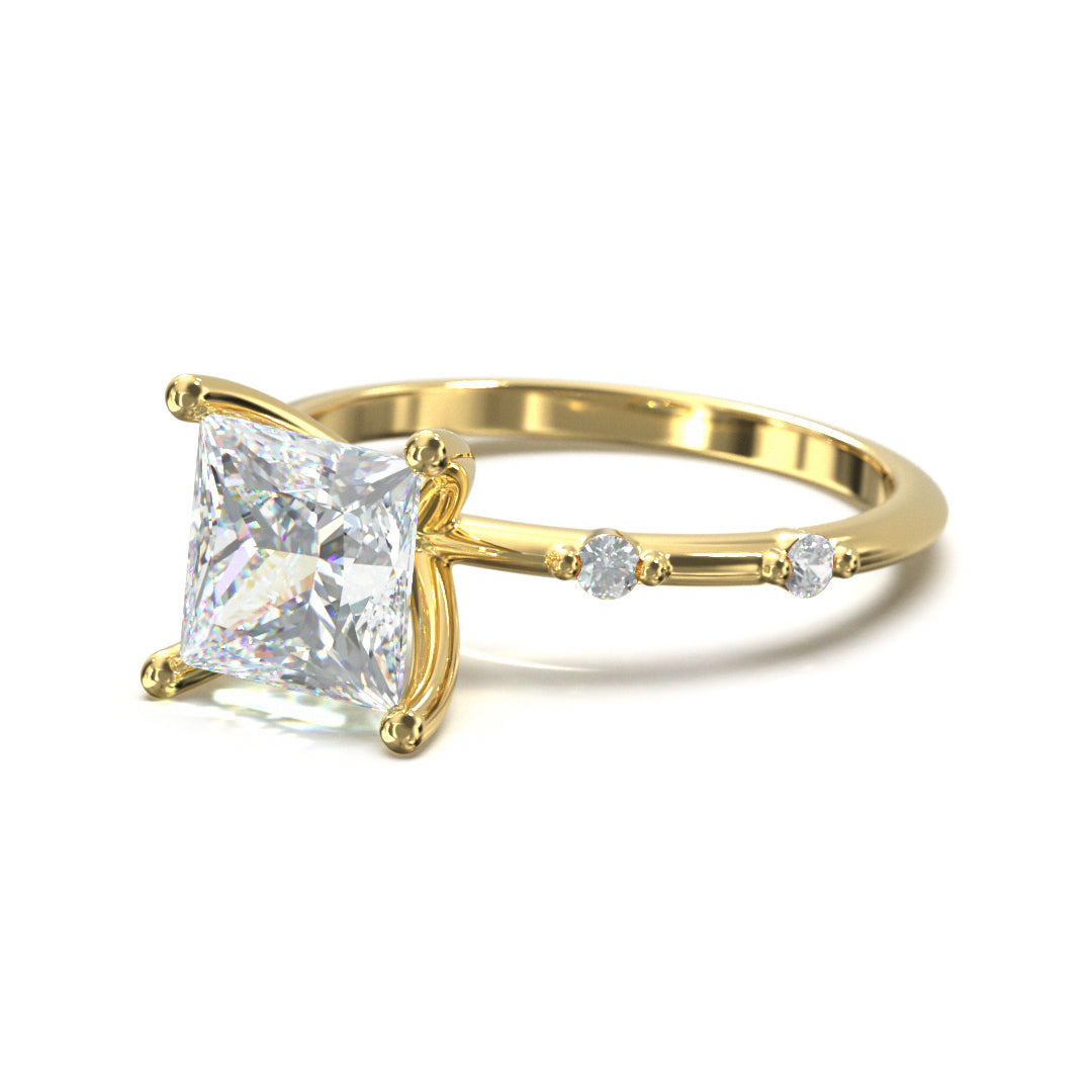 Princess Cut Regal Engagement Ring