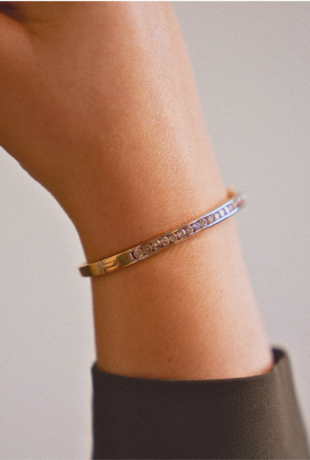 14k Gold Diamond Bangle