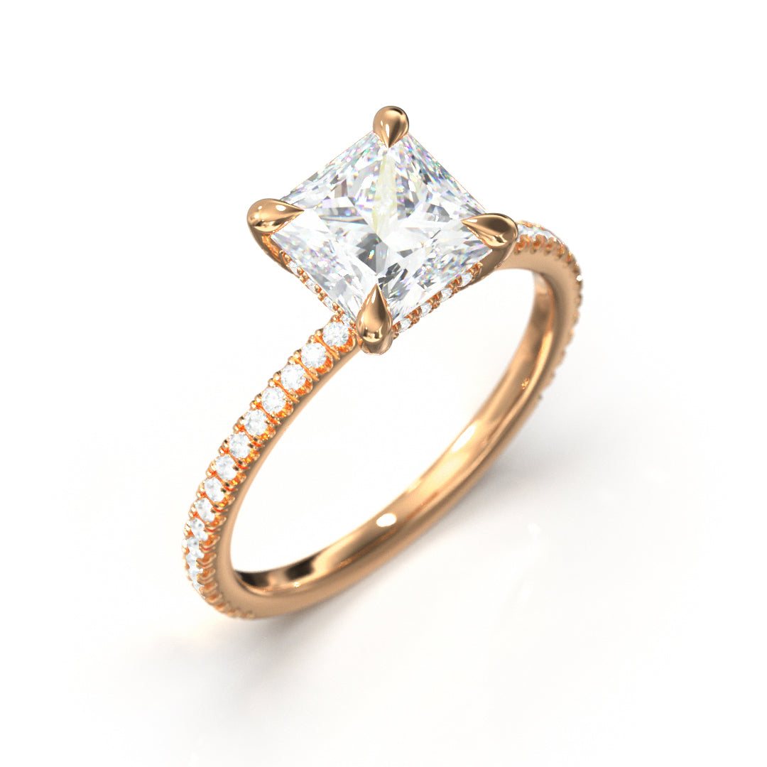 Princess Cut Twilight Engagement Ring