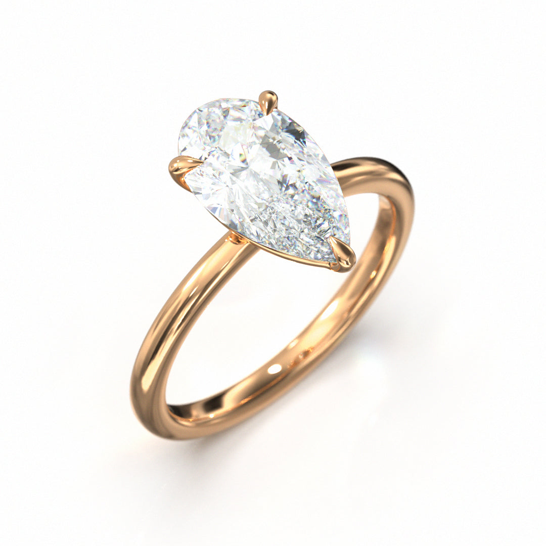 Pear Cut Classic Engagement Ring