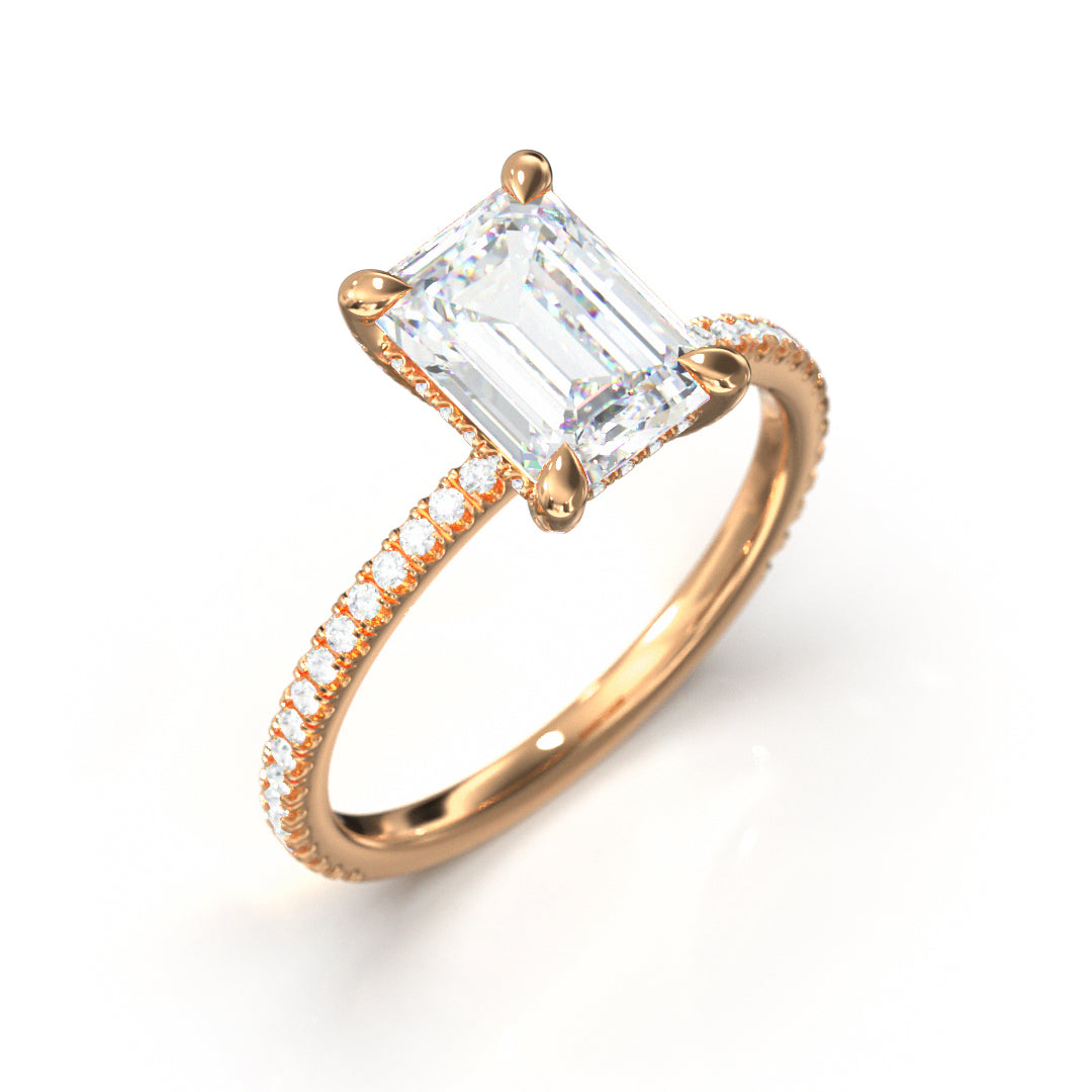 Emerald Cut Twilight Engagement Ring