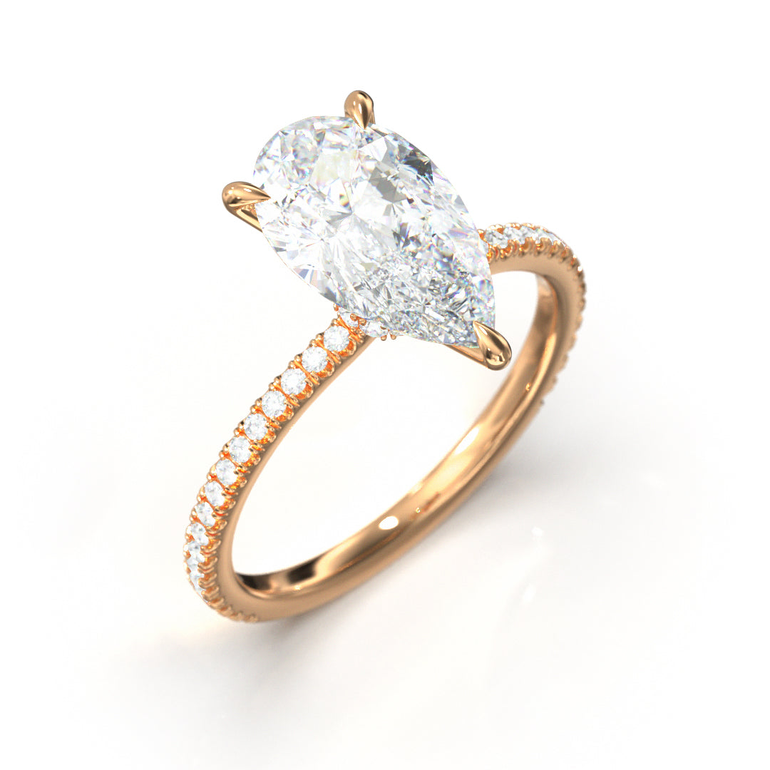 Pear Cut Celestial Engagement Ring