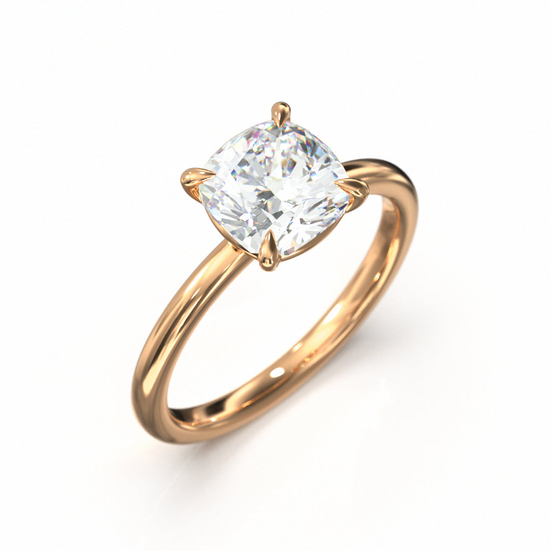 Cushion Cut Classic Engagement Ring