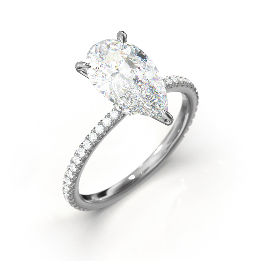 Pear Cut Celestial Engagement Ring