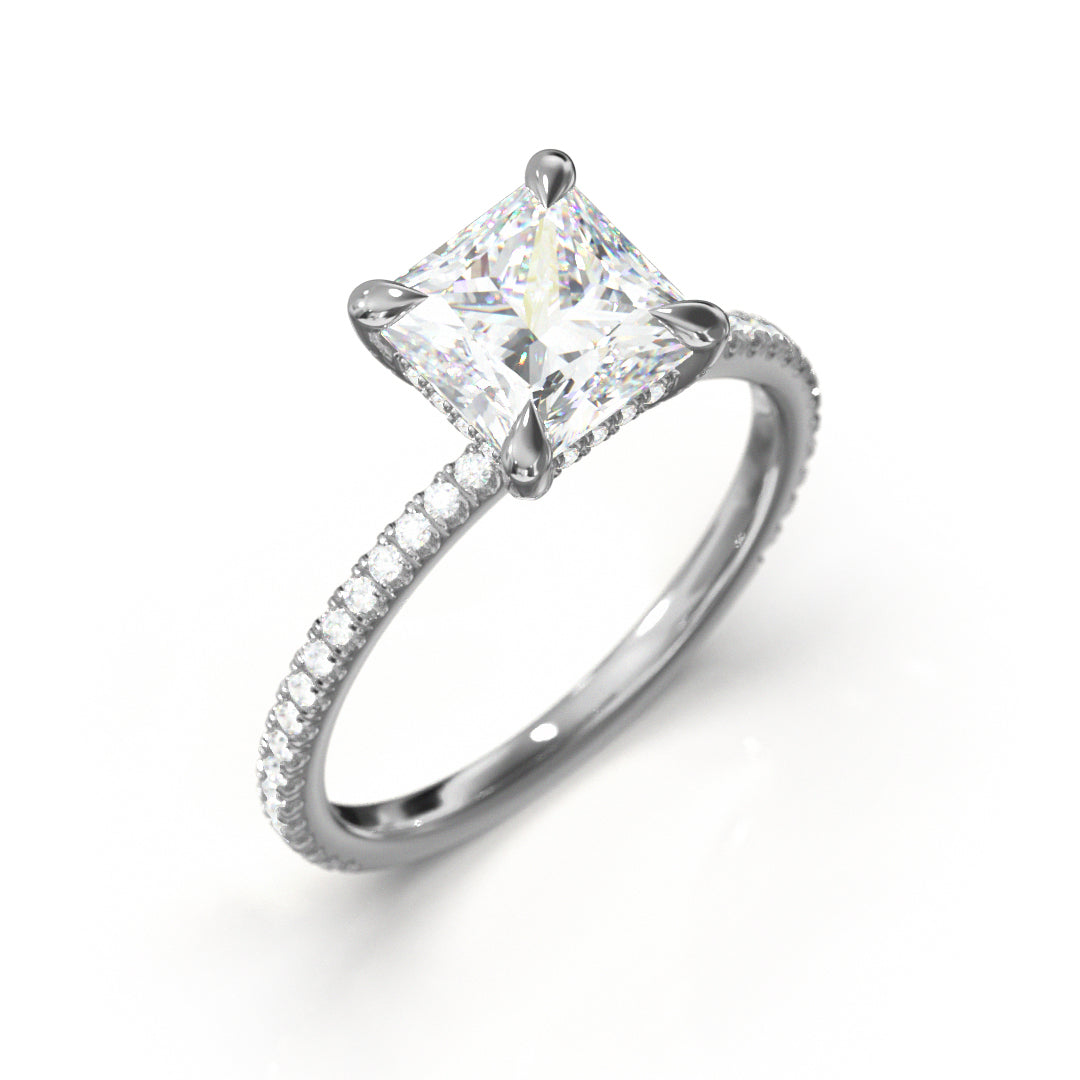 Princess Cut Twilight Engagement Ring