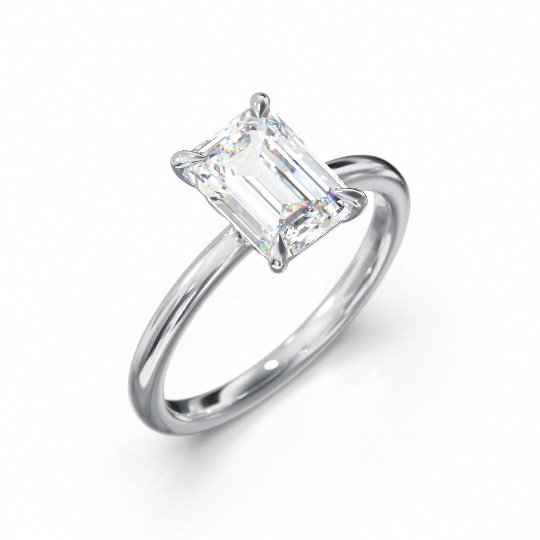 Emerald Cut Classic Engagement Ring