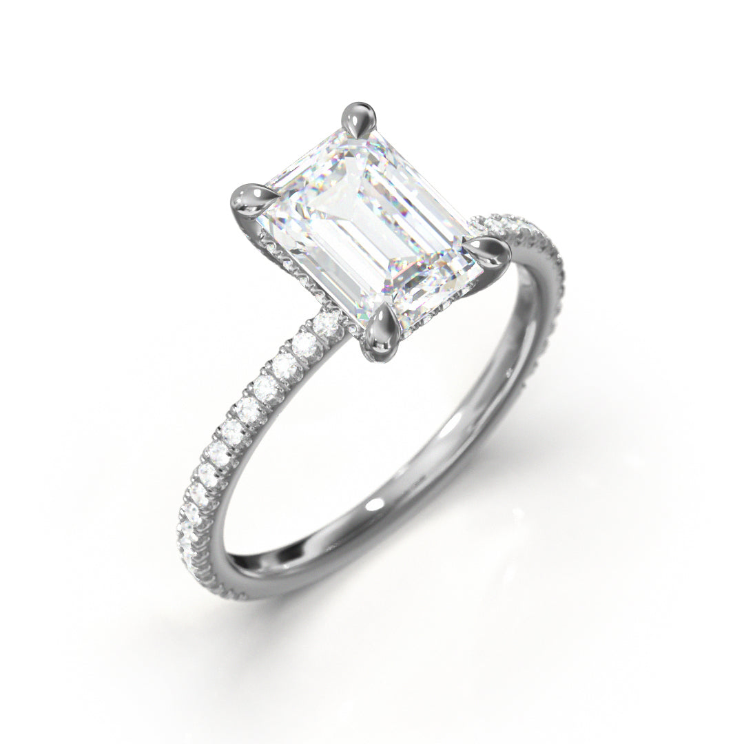 Emerald Cut Twilight Engagement Ring