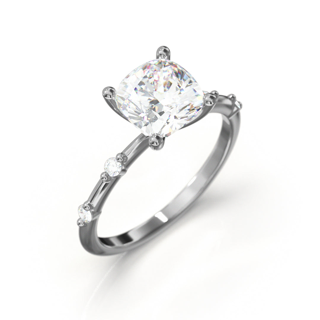 Cushion Cut Regal Engagement Ring