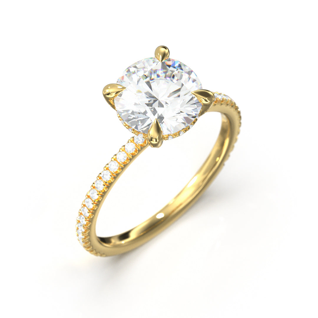 Round Cut Twilight Engagement Ring