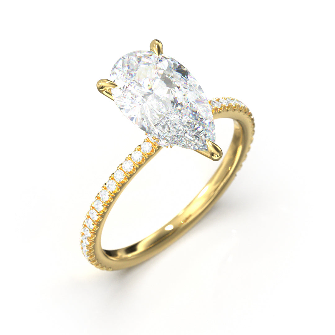 Pear Cut Celestial Engagement Ring