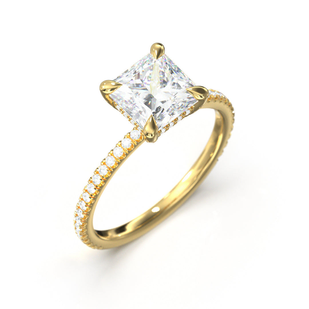 Princess Cut Twilight Engagement Ring