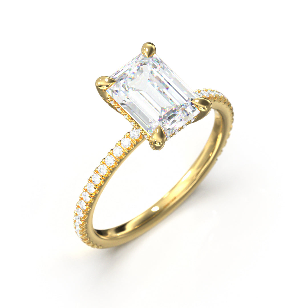 Emerald Cut Twilight Engagement Ring