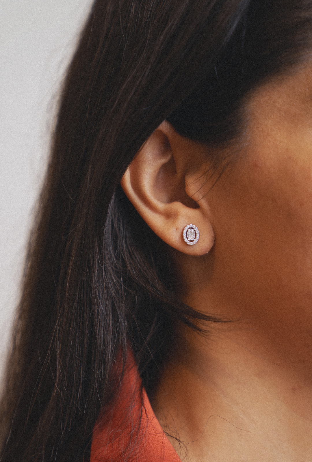 Oval Diamond Studs