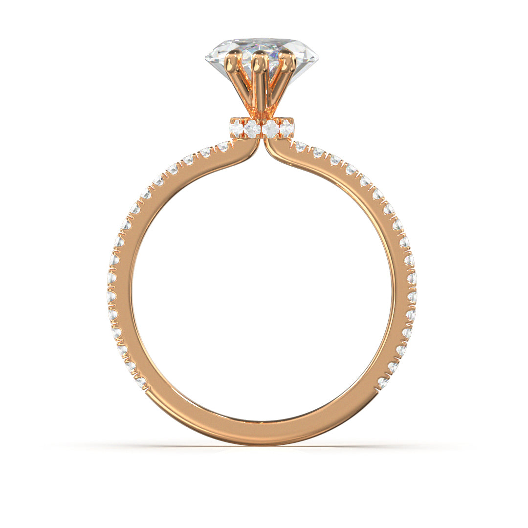 Marquise Cut Celestial Engagement Ring