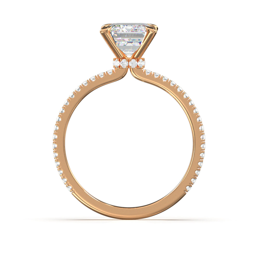 Radiant Cut Celestial Engagement Ring