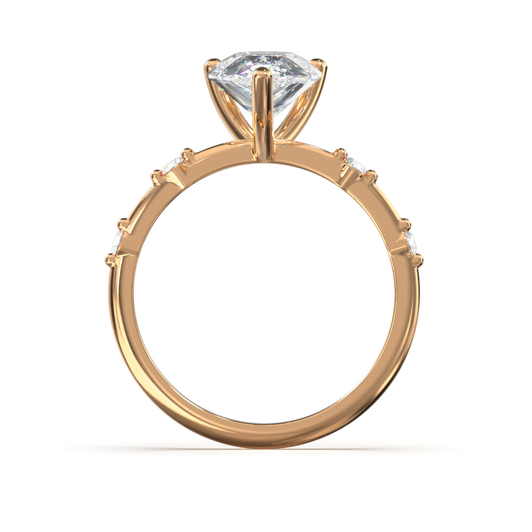 Pear Cut Regal Engagement Ring