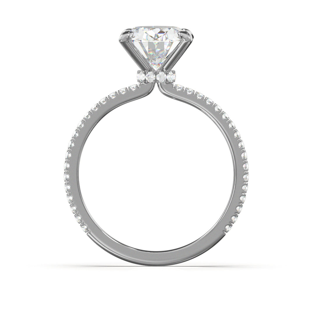 Oval Cut Celestial Engagement Ring