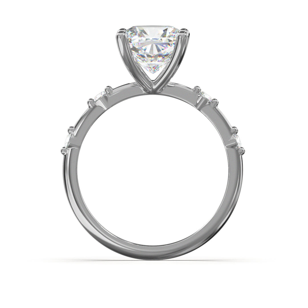 Cushion Cut Regal Engagement Ring