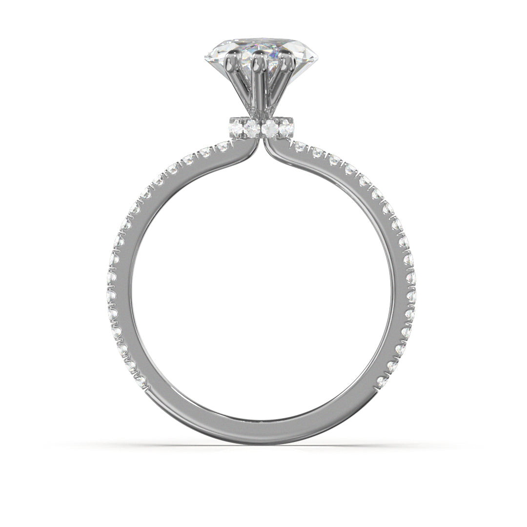 Marquise Cut Celestial Engagement Ring