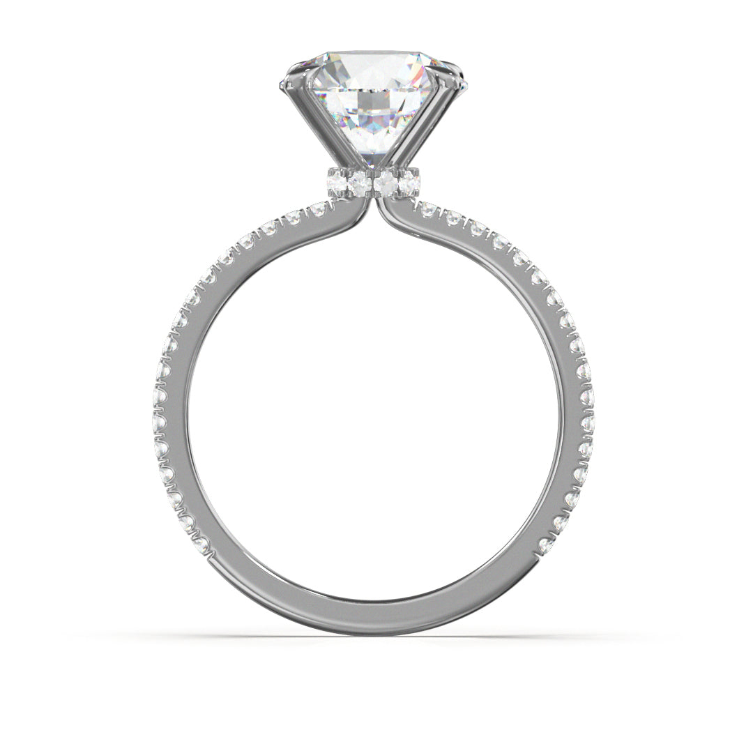 Round Cut Celestial Engagement Ring