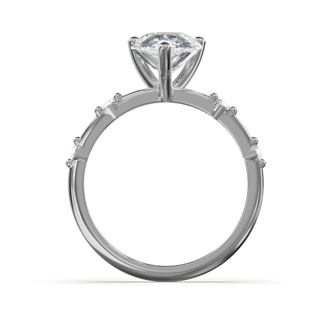 Pear Cut Regal Engagement Ring
