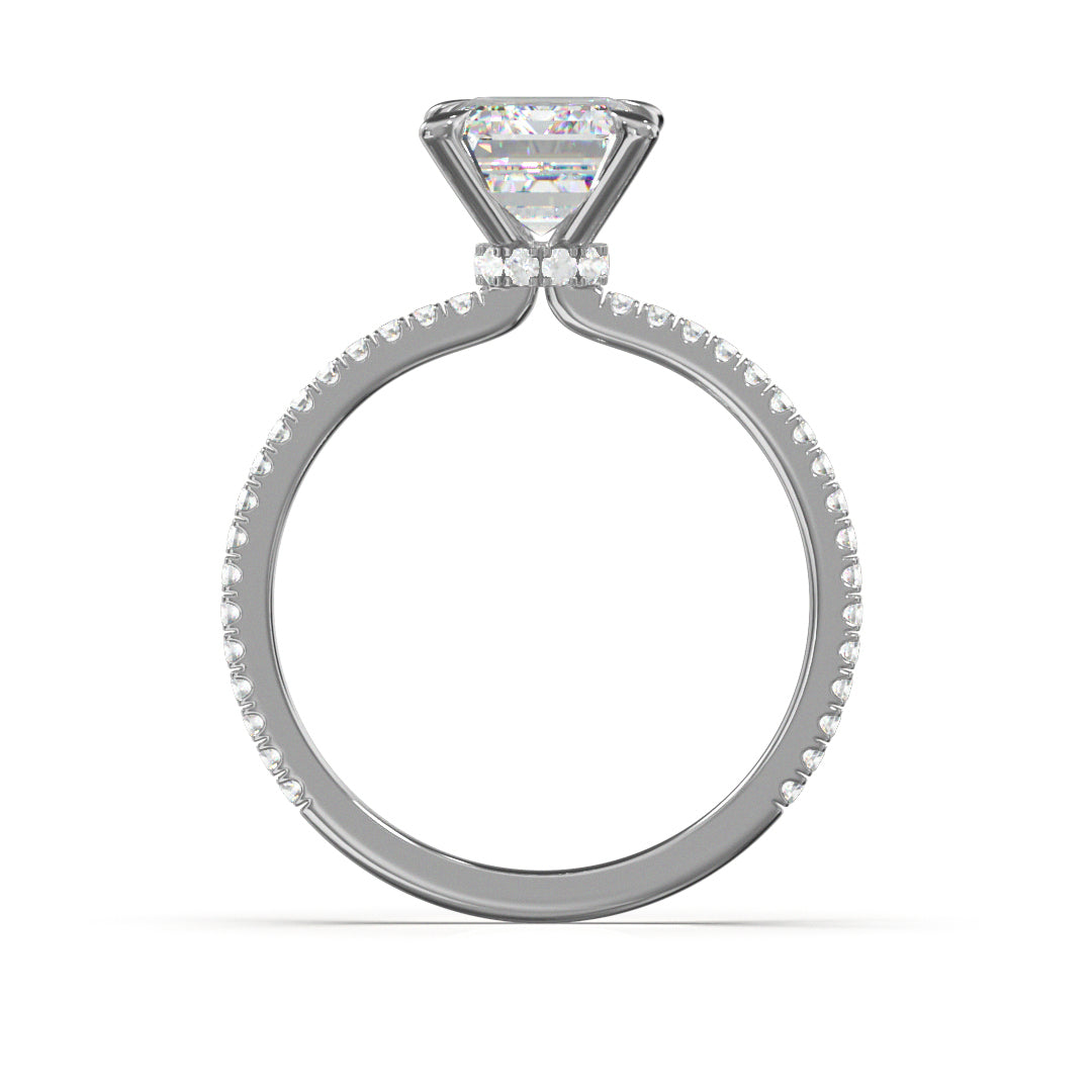 Radiant Cut Celestial Engagement Ring