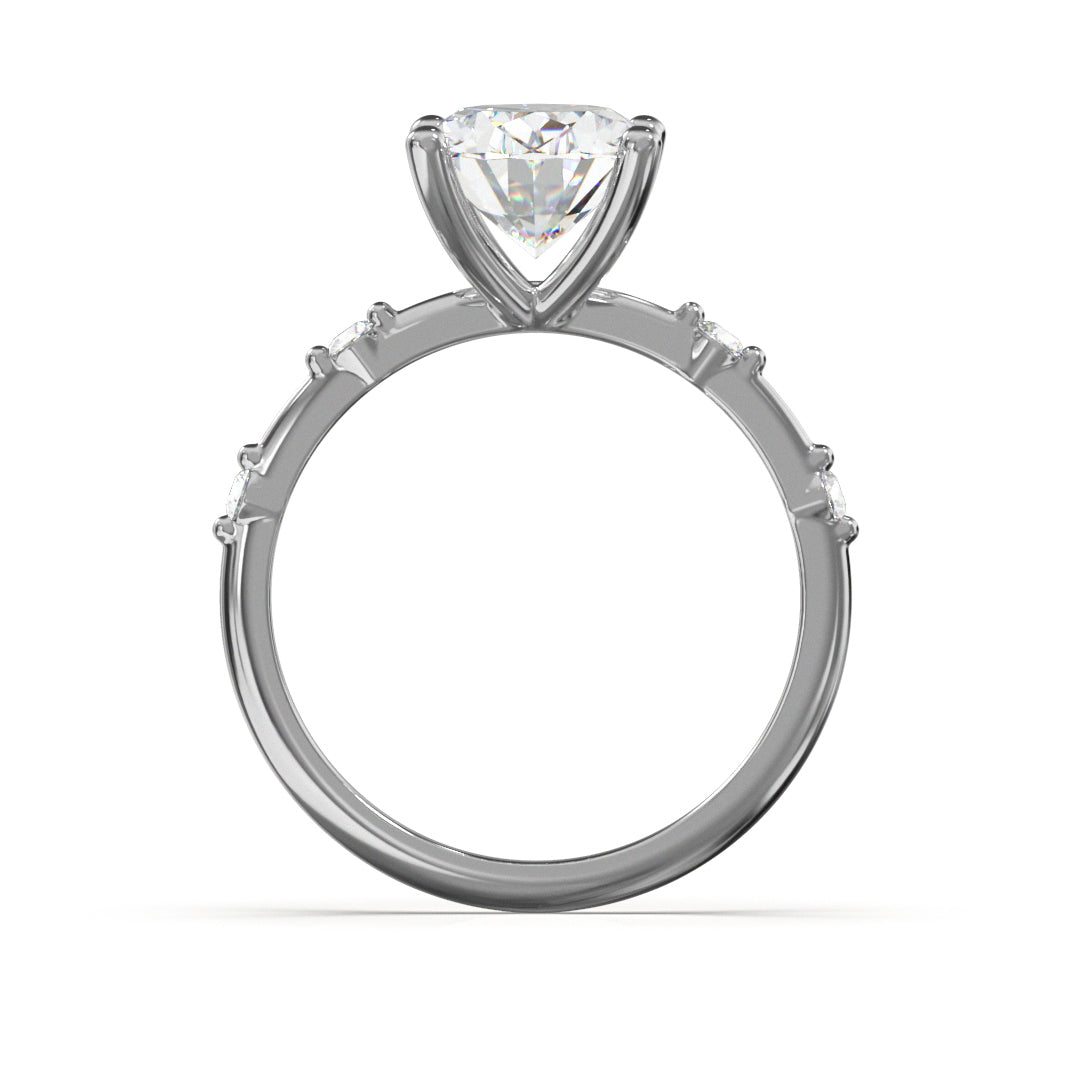 Oval Cut Regal Engagement Ring