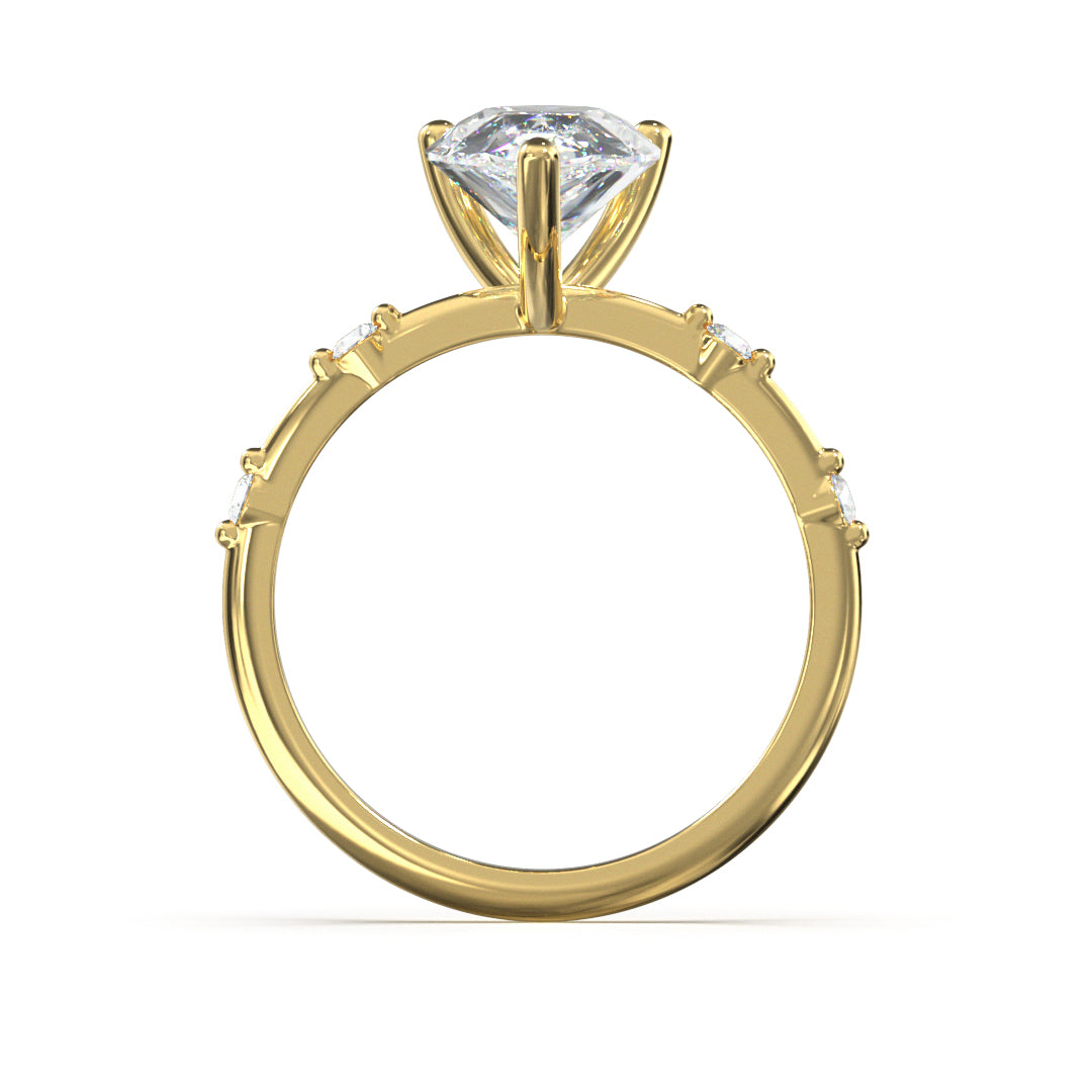 Pear Cut Regal Engagement Ring