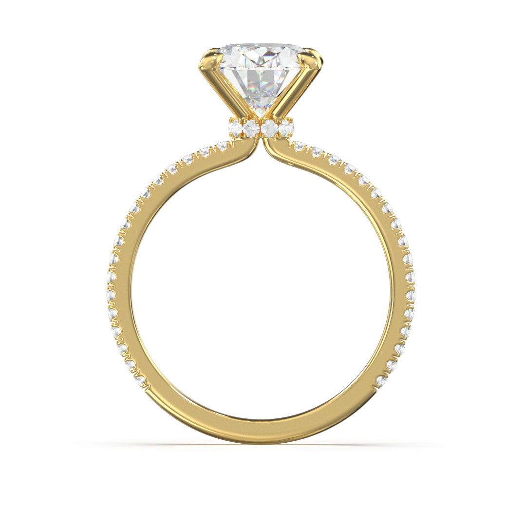 Oval Cut Celestial Engagement Ring