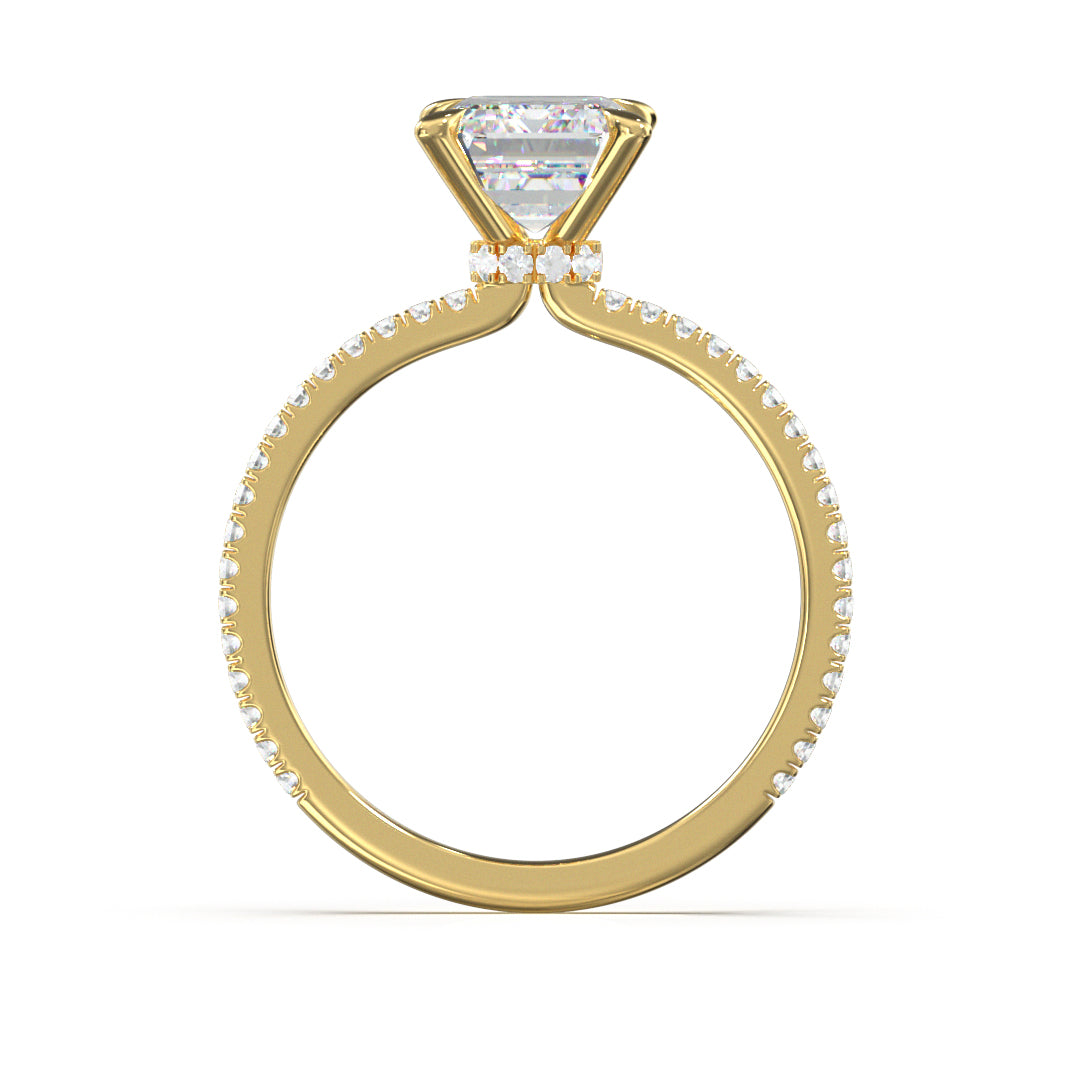 Radiant Cut Celestial Engagement Ring