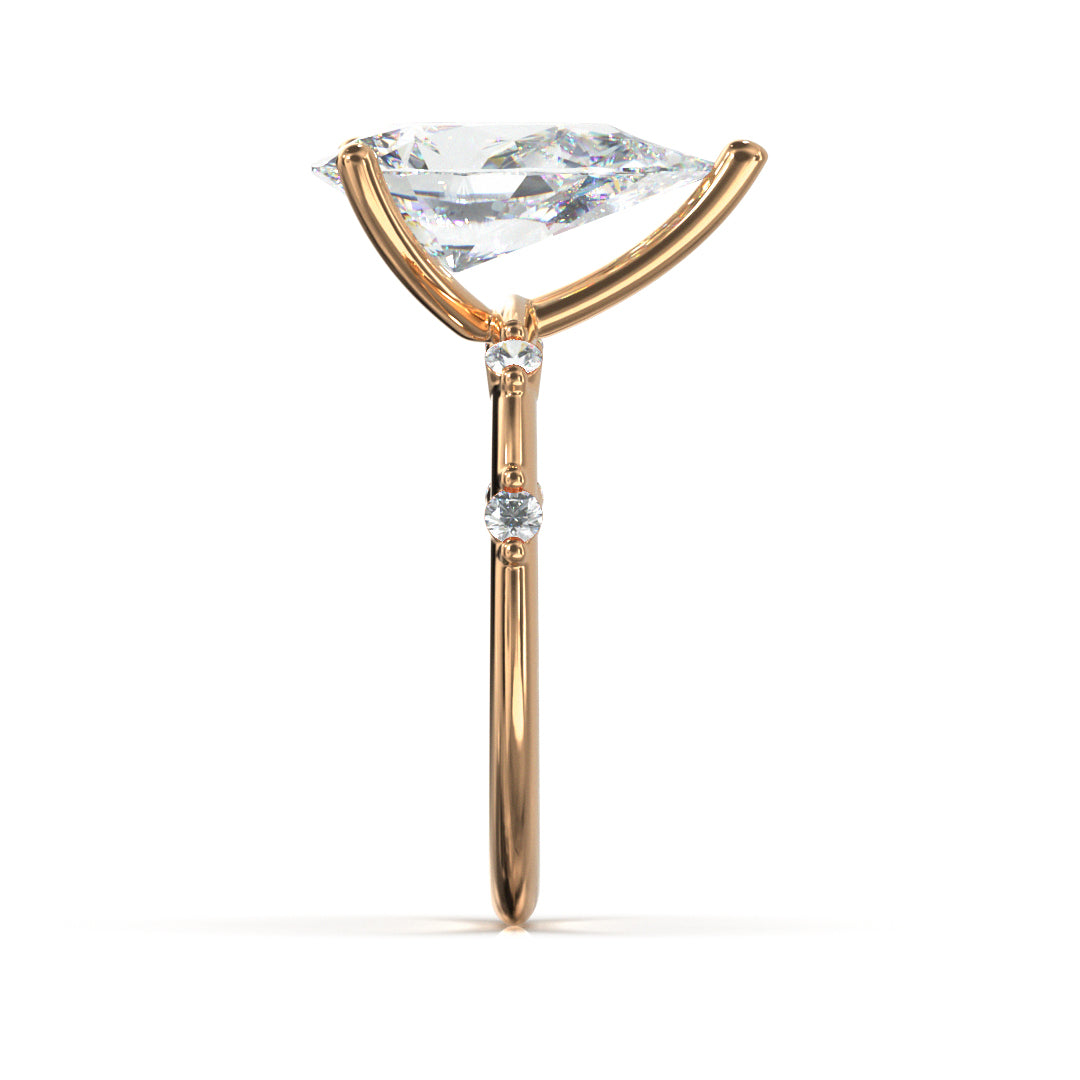 Pear Cut Regal Engagement Ring