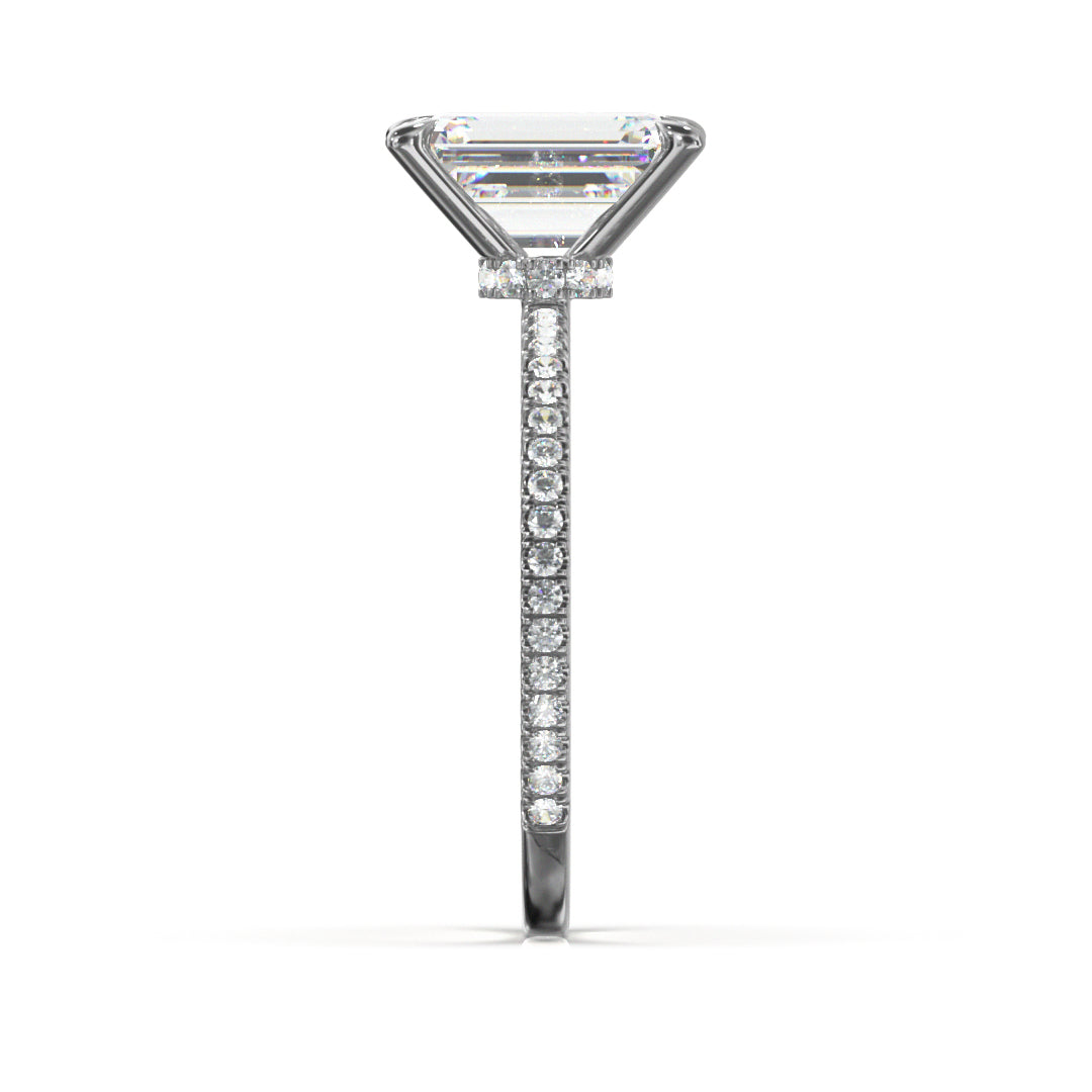 Radiant Cut Celestial Engagement Ring