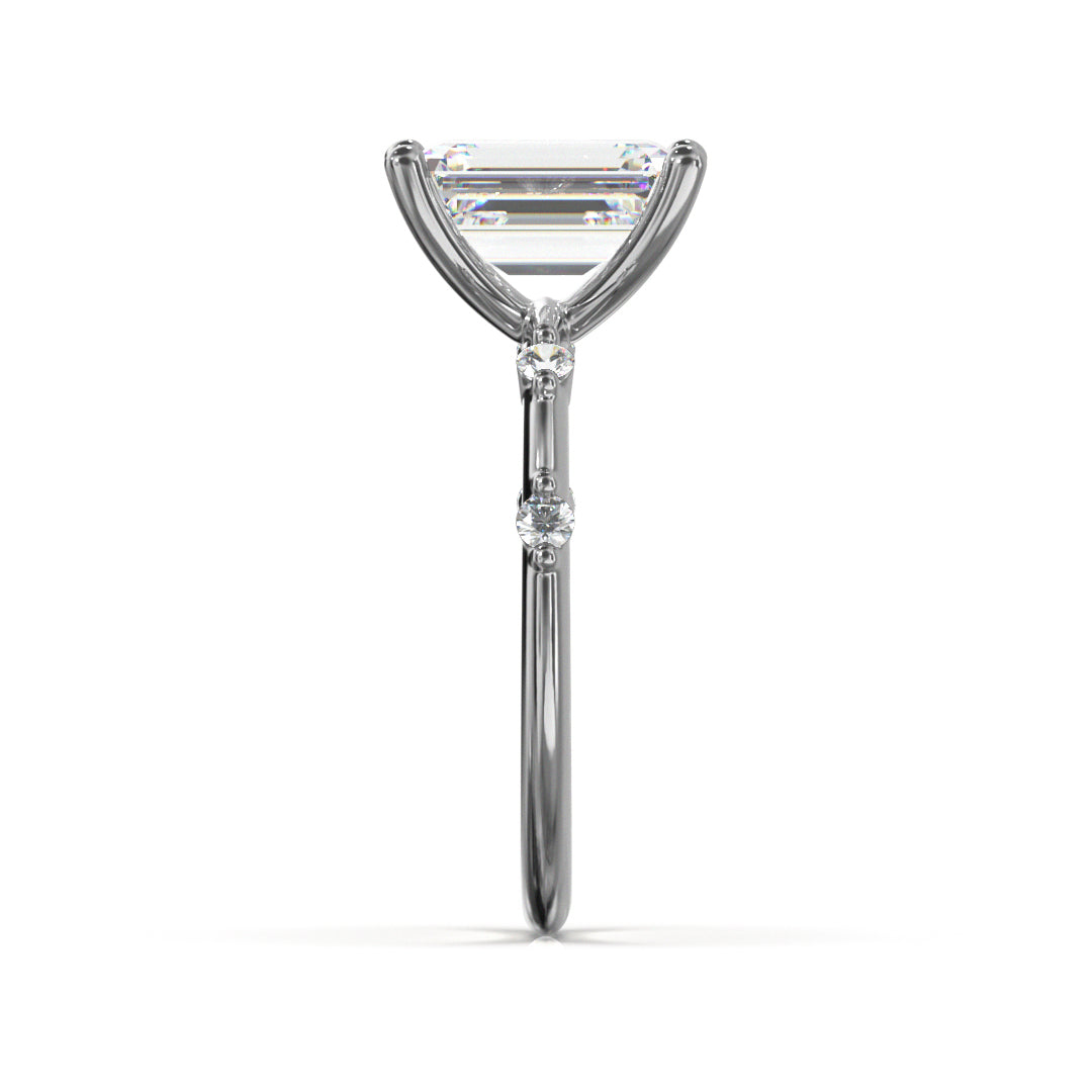 Emerald Cut Regal Engagement Ring